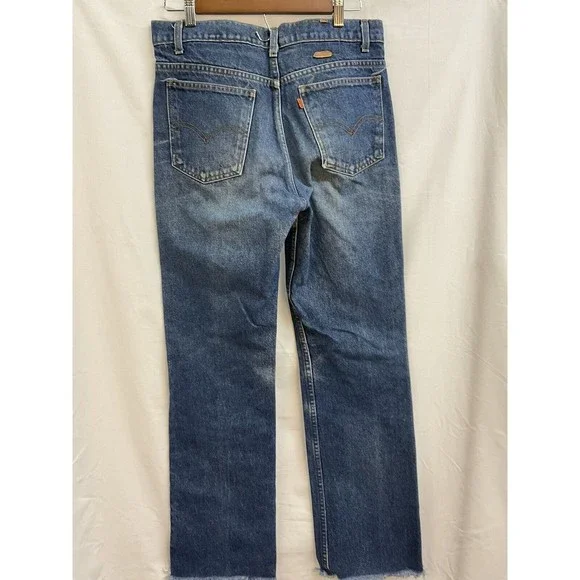 VTG Levi’s 517 Orange TabDenim Jeans Boot Cut Men 32X31.5Woman’s